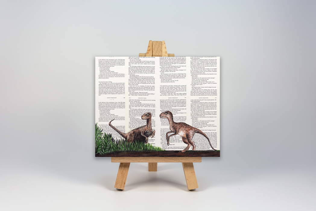 Mini Canvas Print of Velociraptors