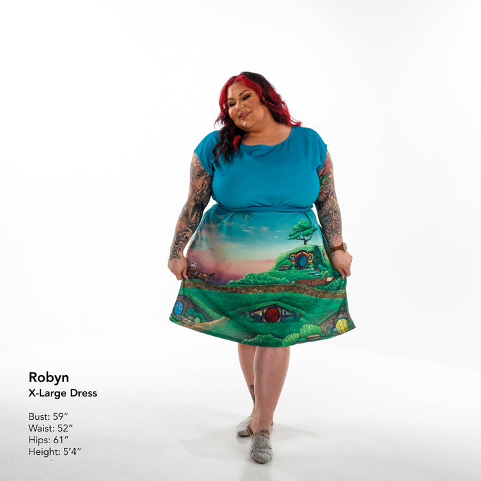 The Shire Tie Wrap Dress with Pockets Kay Pop Art Studio
