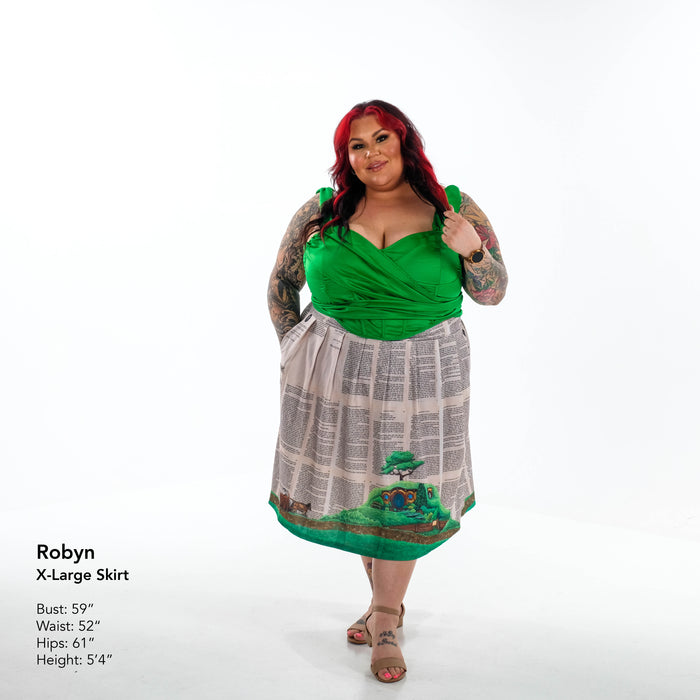 The Shire on Book Pages Skirt