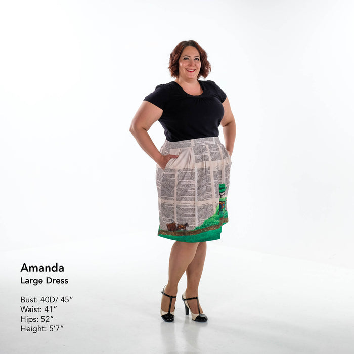The Shire on Book Pages Skirt