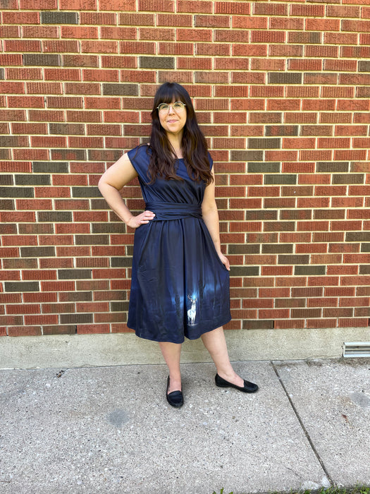 Expecto-Patronum Tie Wrap Dress with Pockets