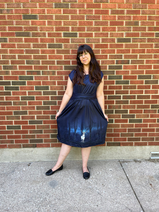 Expecto-Patronum Tie Wrap Dress with Pockets